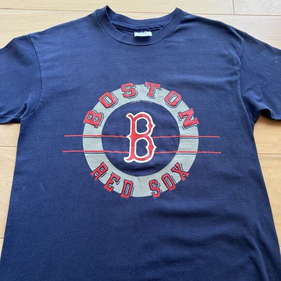 Vintage Boston Red Sox Shirt Large Blue 90s Champions MLB Baseball World Series - Picture 3 of 7